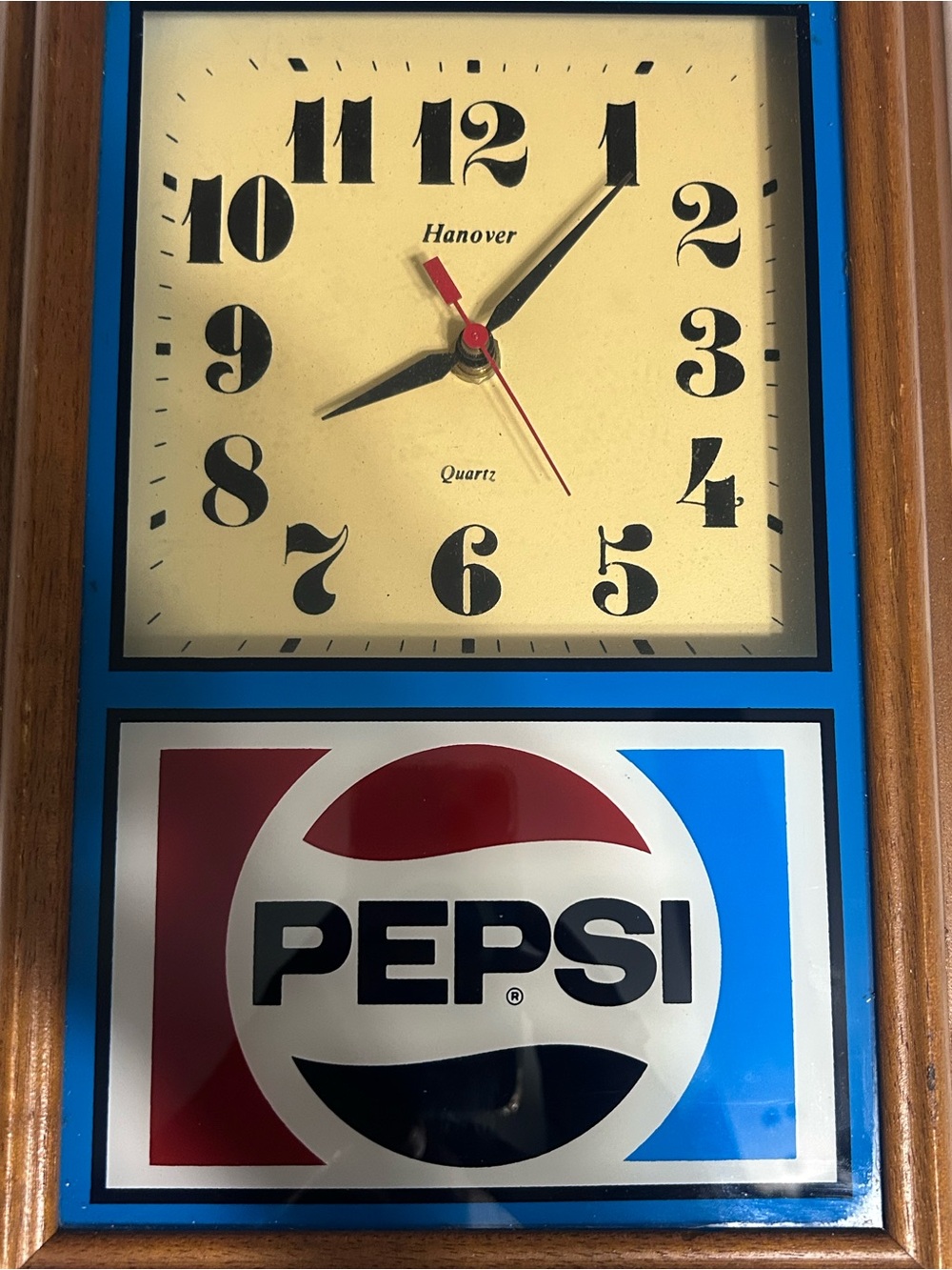 Pepsi Vintage Wall Clock by Hanover - Blue, Red, Black